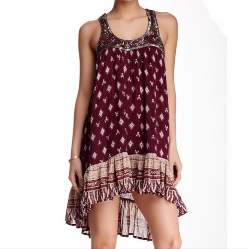 En Creme Boho Embellished Dress